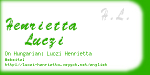 henrietta luczi business card